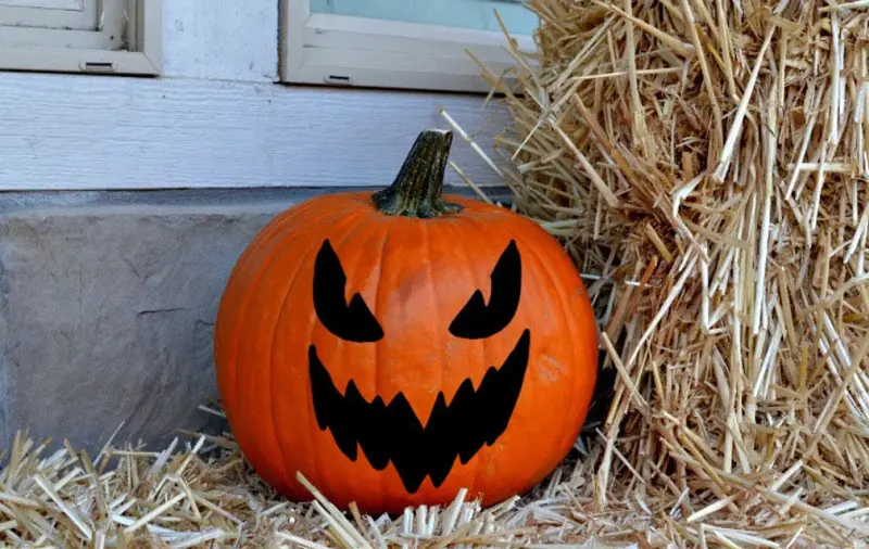 Scary Face Decals for Pumpkin Décor