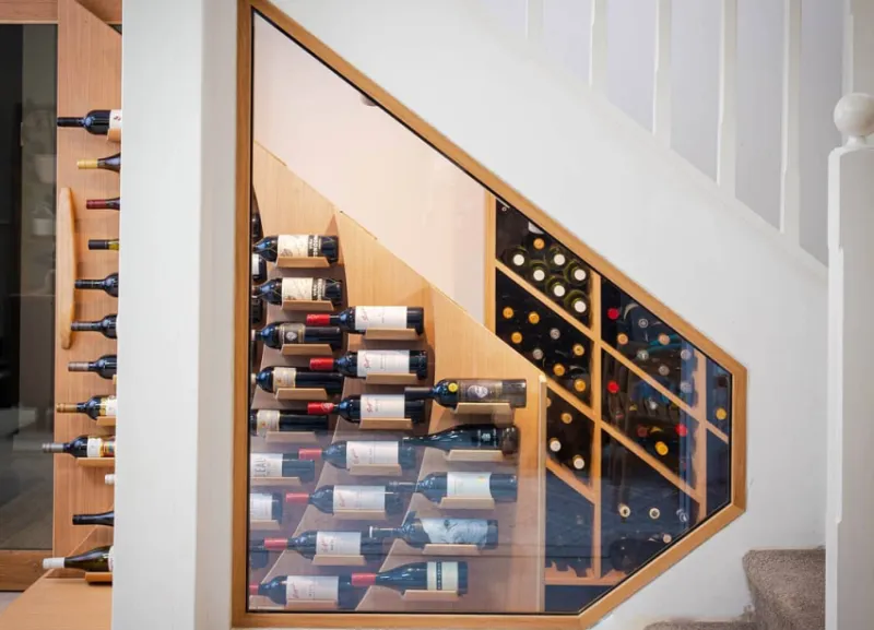 Rough Furniture 'WAVE’ Wine Rack Can Accommodate 38 Bottles of Wine 