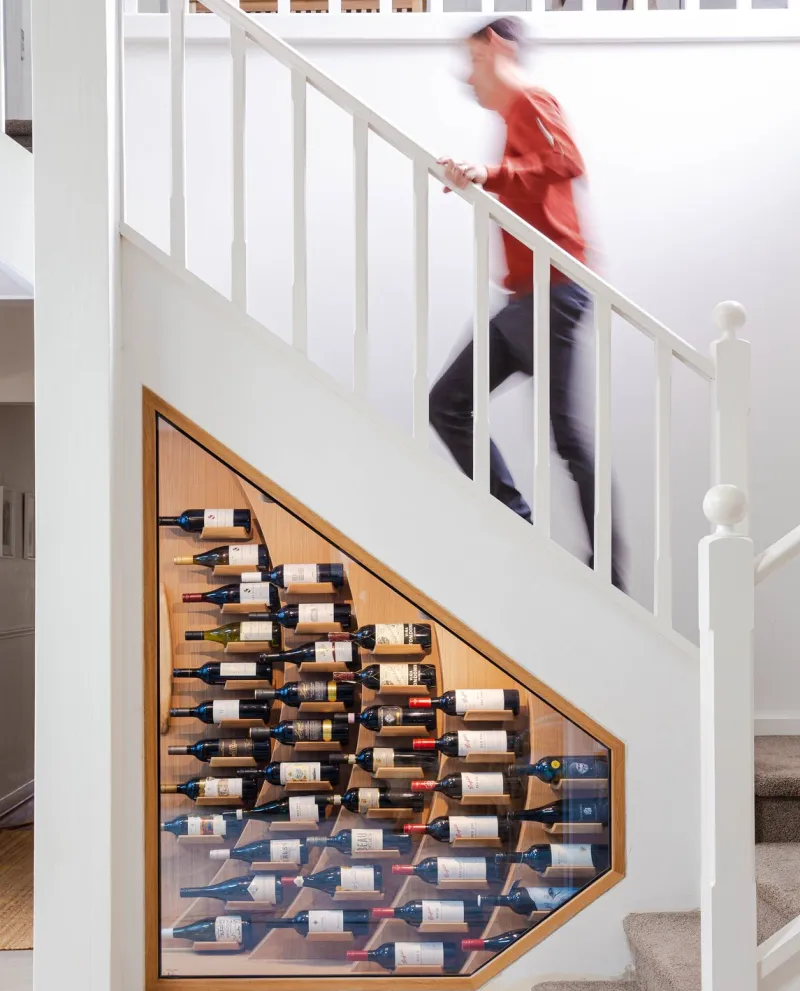 Rough Furniture 'WAVE’ Wine Rack Can Accommodate 38 Bottles of Wine 