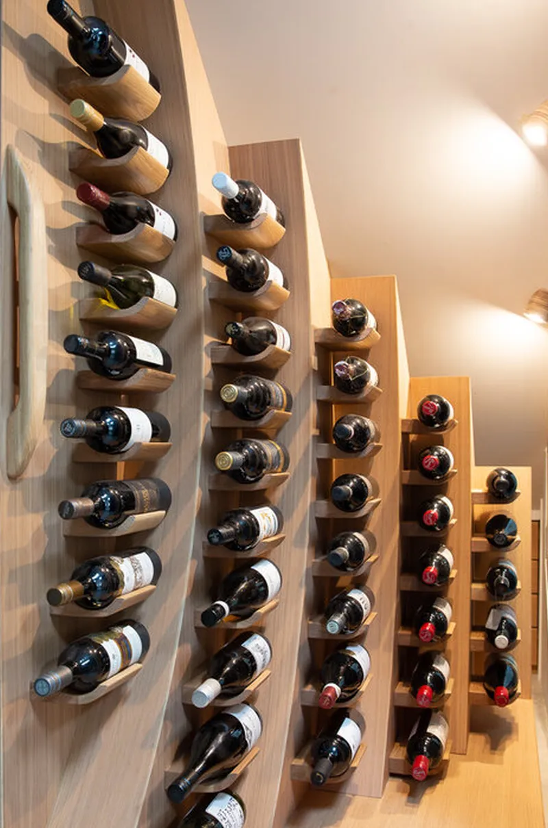 Rough Furniture 'WAVE’ Wine Rack Can Accommodate 38 Bottles of Wine 