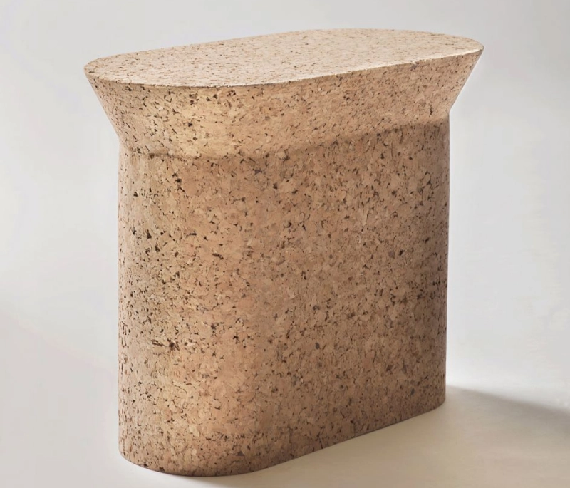 Maddalena Casadei Stylish Accanta Tables For Pretziada Are Carved From Cork Sardinian Cork