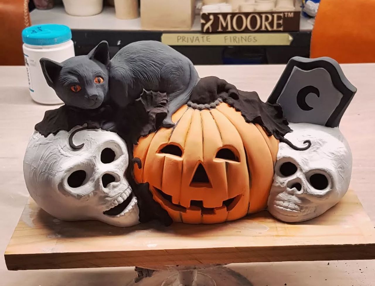 Ceramic Halloween Sculpture