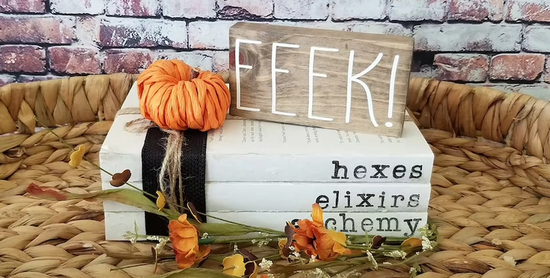 wooden farmhouse Halloween Sign