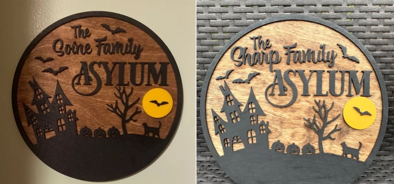 asylum sign for Halloween 