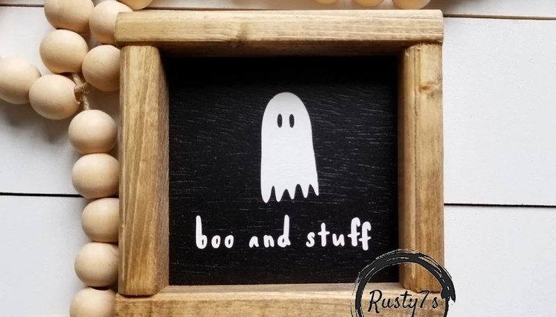 Boo and stuff sign Halloween 