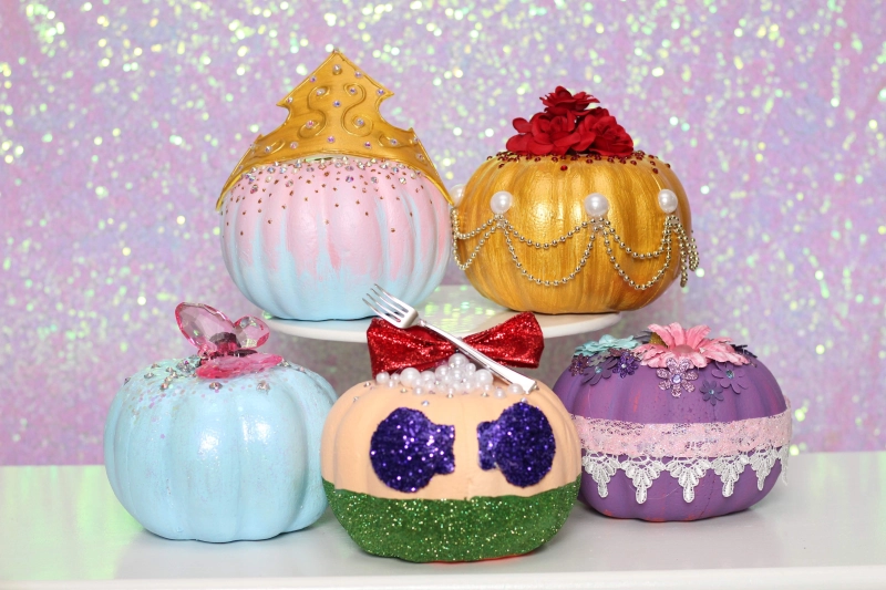 Disney-Themed painted pumpkins for Halloween 