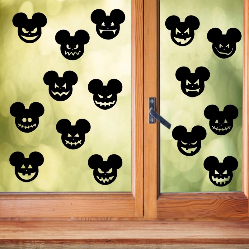 Disney-Themed window decals for Halloween