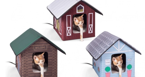 This Heated Cat House is Water Resistant And Offers Shelter to Your Feline