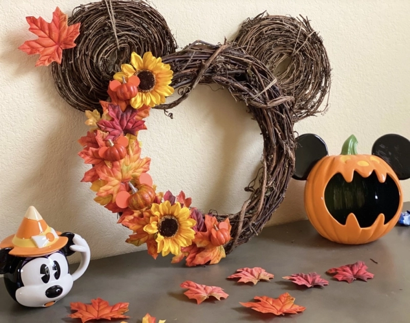 Disney Halloween wreath made of branches 