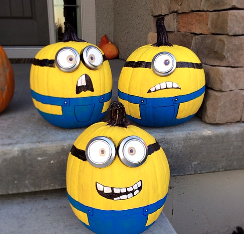 Minion Painted Pumpkins