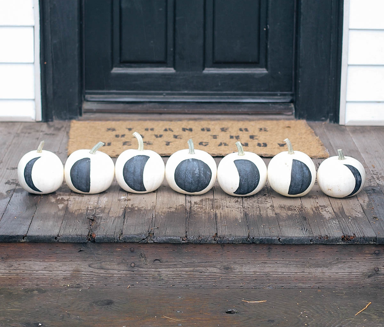 Moon Phase Pumpkins for No-Carve Halloween Ideas