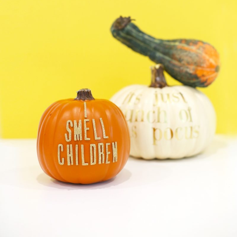 Written Word Pumpkin Décor