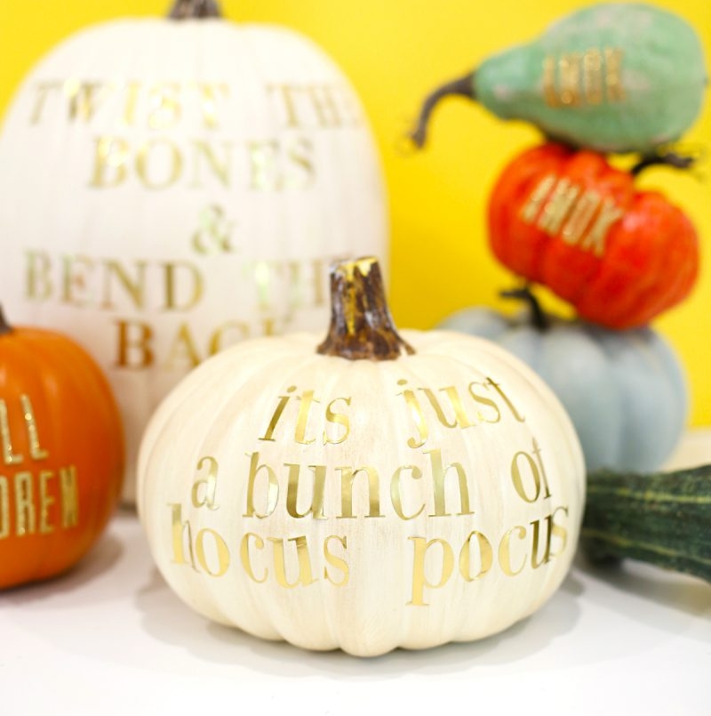 Written Word Pumpkin Décor