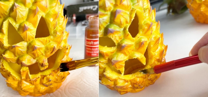 This DIY Jack o Lantern is Made of Plastic Pineapple 