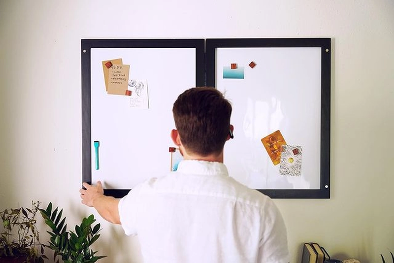 This Secret Whiteboard by Sable Flow Double Duties as a Hanging Print Frame