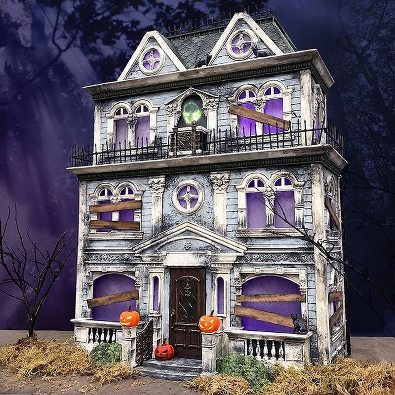 Couple Transforms a Cute Dollhouse into House of Horrors for Halloween