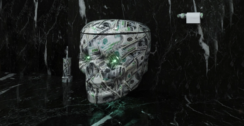 This Skull Toilet Has Built-In LED Lights For a Quick Release Of Your Demons