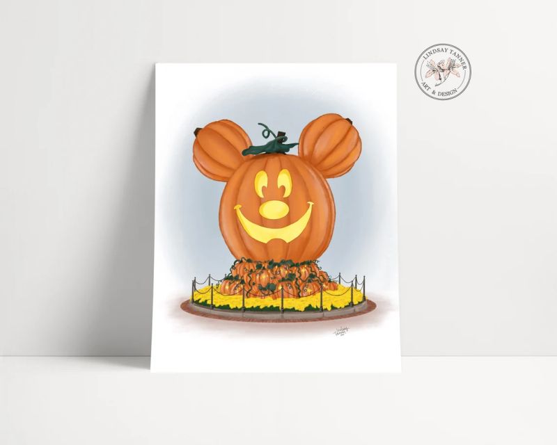 disney art print for halloween decor