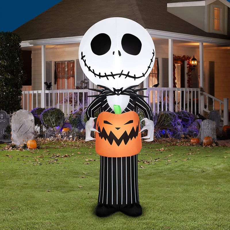 jack skellington inflatable for halloween decor