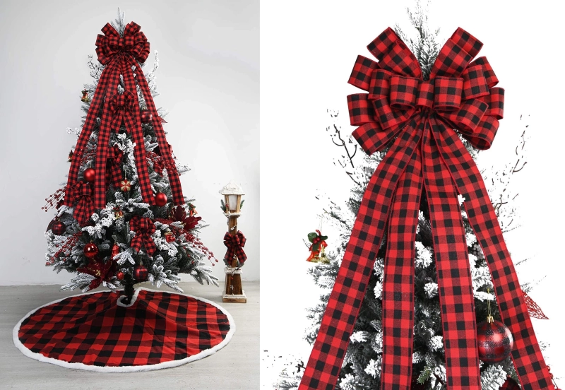 Bow With Tail Christmas Tree Topper 