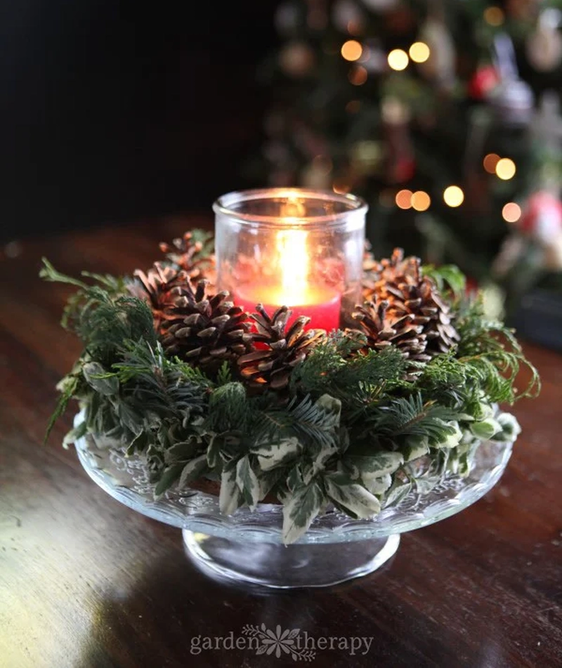 Christmas deals candle centerpiece