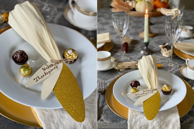 DIY Corn Husk Place Card