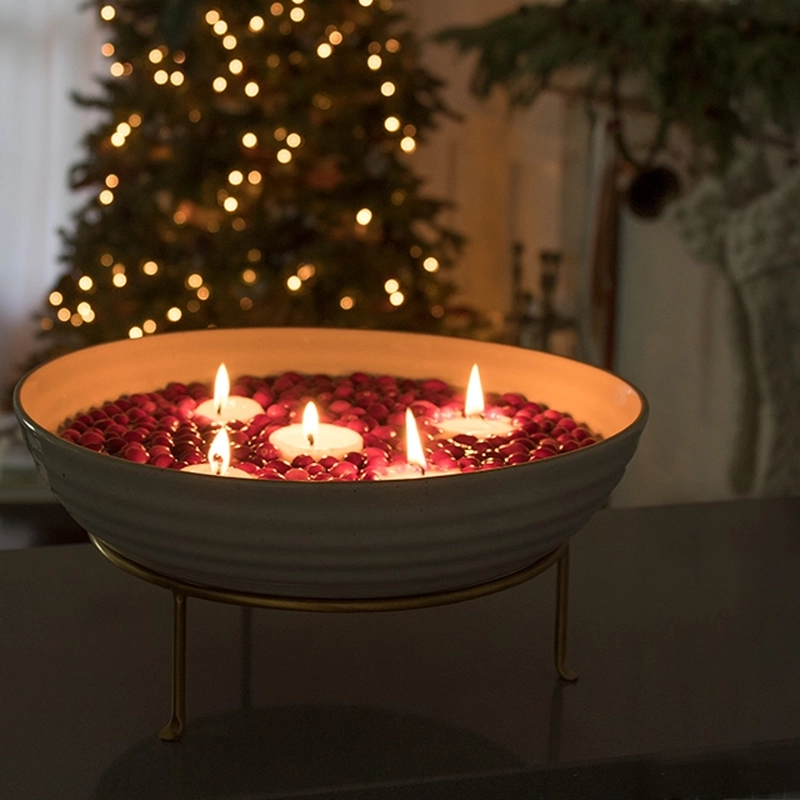 Floating Candles Centerpiece Idea from a Thrift Store Bowl