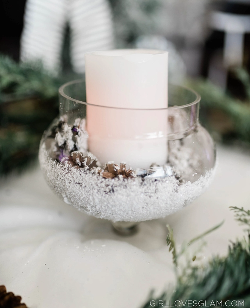 Snowy Christmas Centerpiece