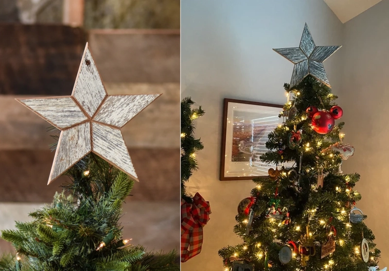 White Wooden Christmas Star