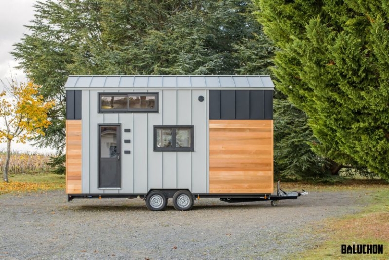 Baluchon Builds Tiny House Perseverance with Floating Staircase