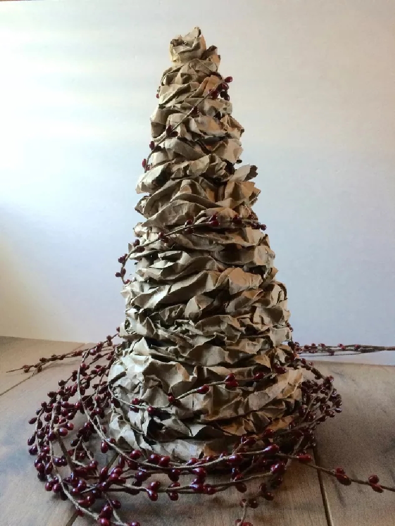 Cereal Box Recycled into Christmas Tree