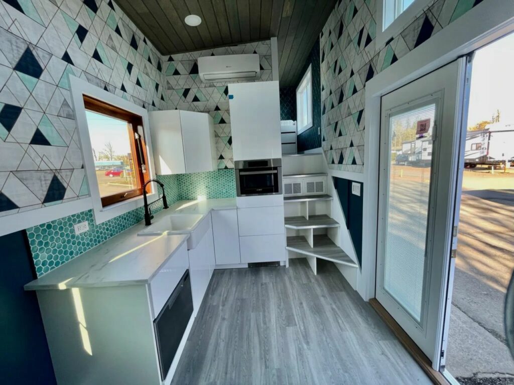 Cerulean tiny house on wheels by Tiny Heirloom