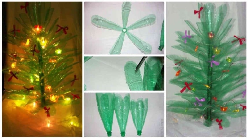 Christmas Tree made of reused Plastic Bottle