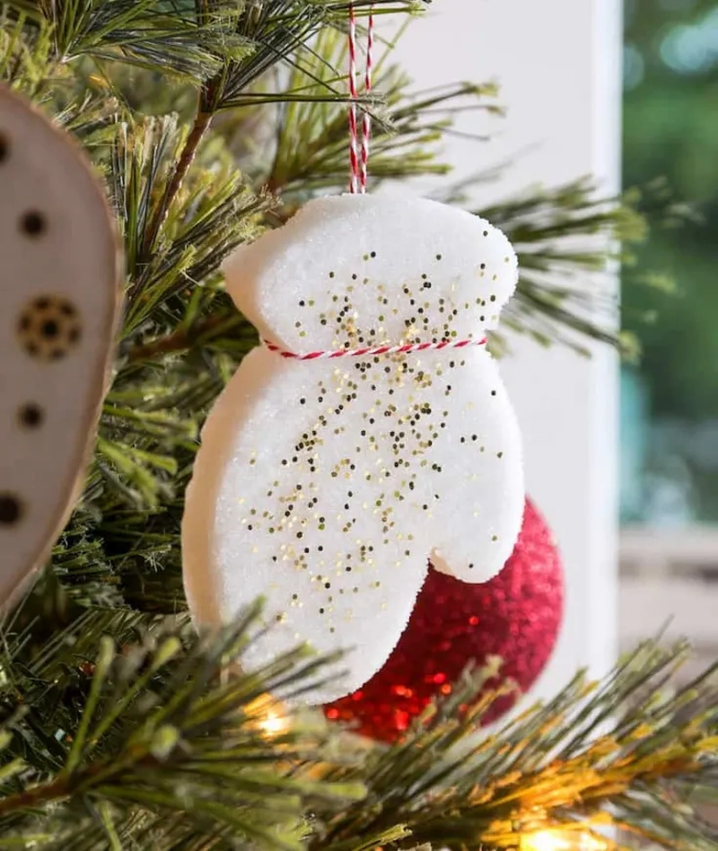 Christmas food themed ornaments from sugar