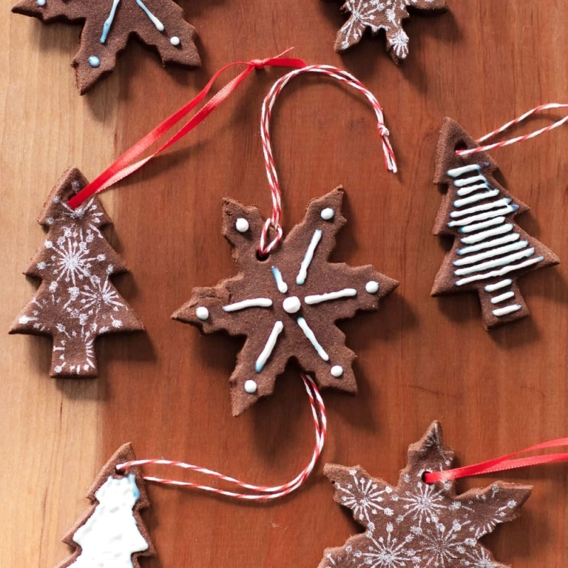 edible Cinnamon Dough Christmas tree Ornaments 