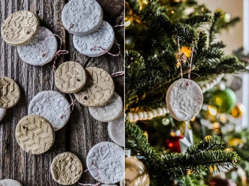 Gluten Free Salt Dough Christmas tree Ornaments 