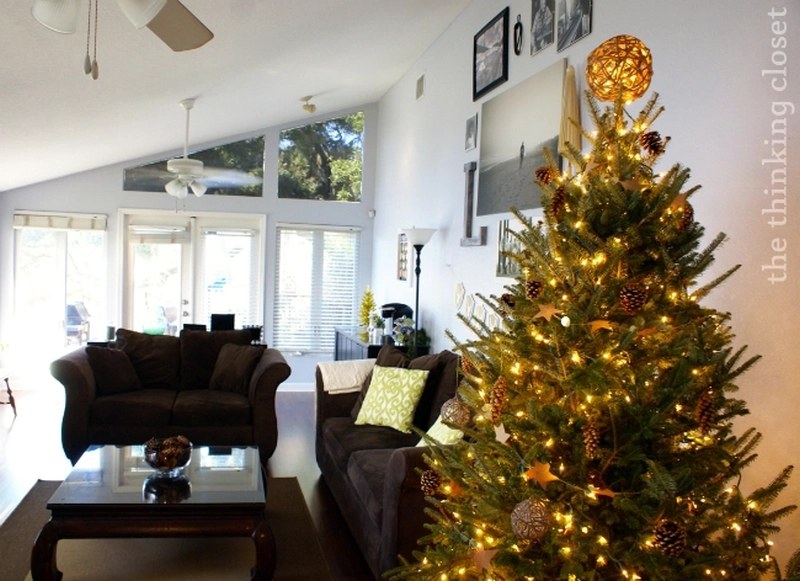 gold brushed pine cone ornaments