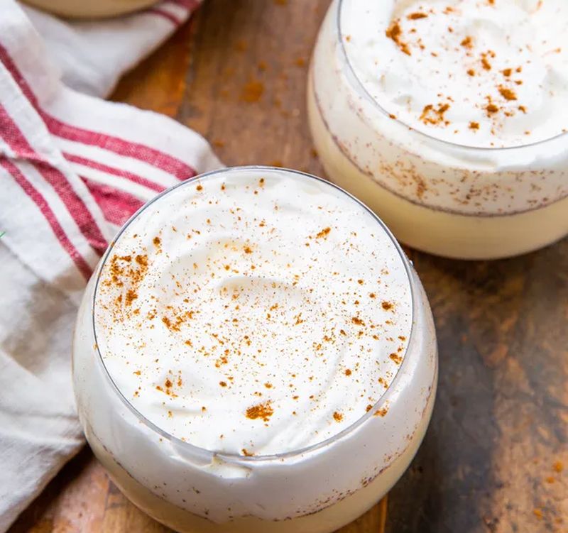 Classic Eggnog Alcoholic Drink for Christmas