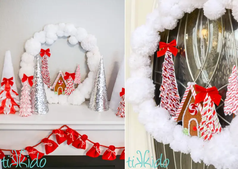 homemade christmas yarn wreaths