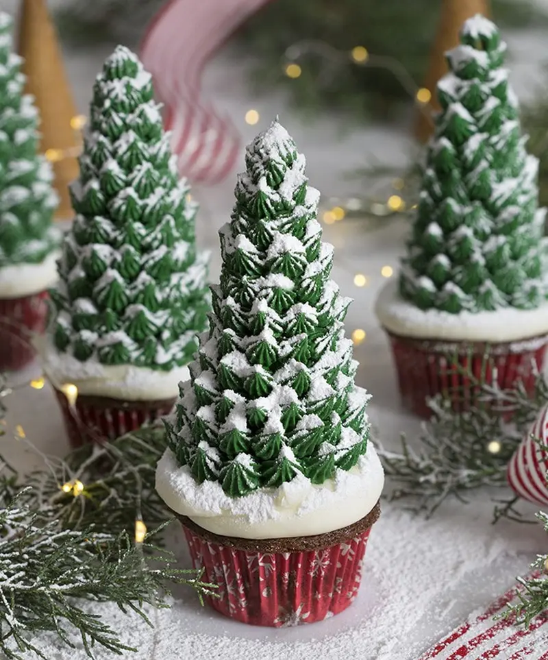 Christmas Tree Cupcakes