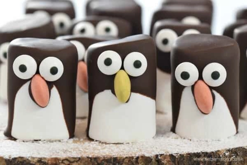 Marshmallows Penguin Christmas food 