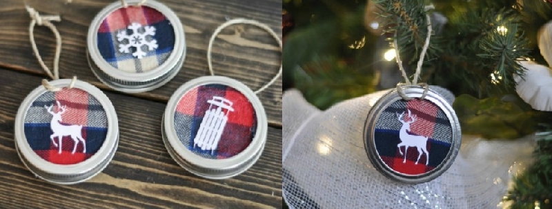 Mason Jar Lid Ornament