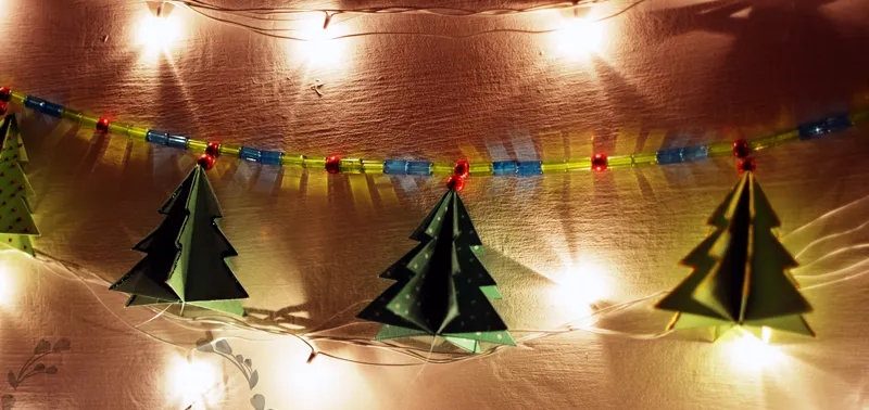 Paper Christmas Tree Garland