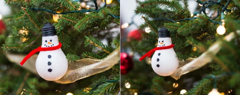 Snowman Ornament Light Bulb