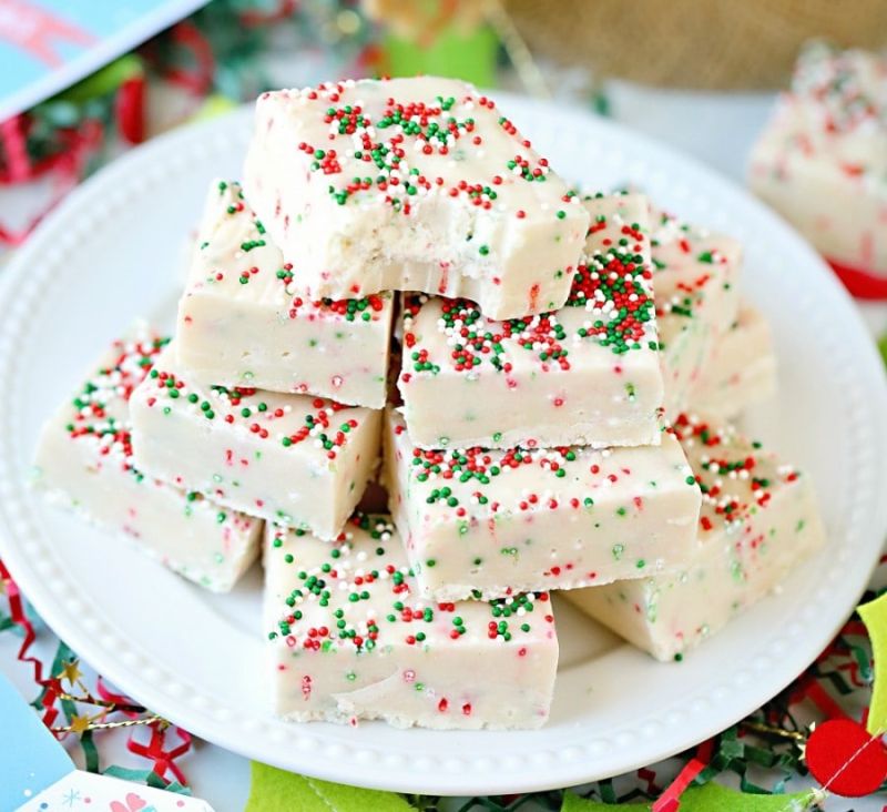 Sugar Cookie Fudge for Christmas 