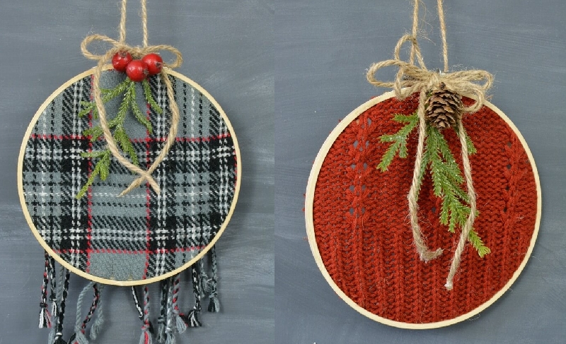 Reused Sweater Ornament for Christmas tree 