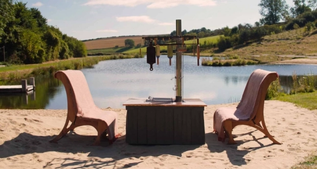This Outdoor Table by Caveman Co Features Integrated BBQ