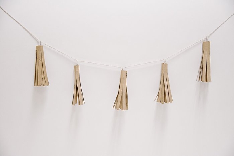 Toilet Paper Roll Tassel Garland for Christmas