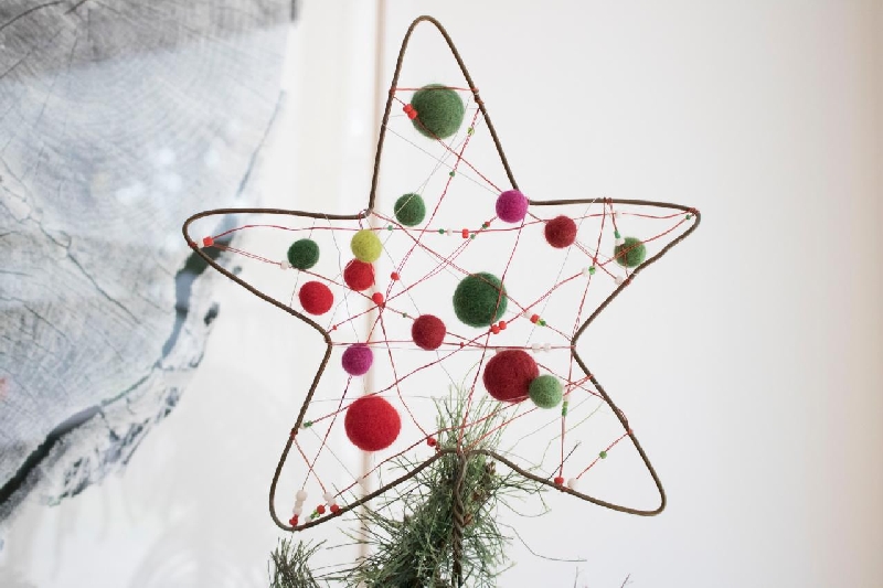 Wire Hanger Christmas Tree Topper