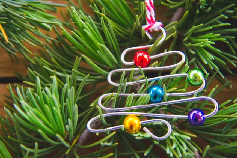 Wire and Bead Christmas tree Decoration